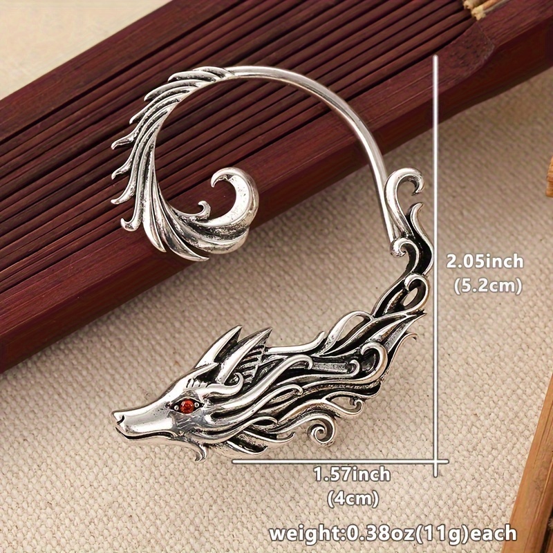 Bohemian Wolf Ear Cuff Copper Wolf Head Wrap